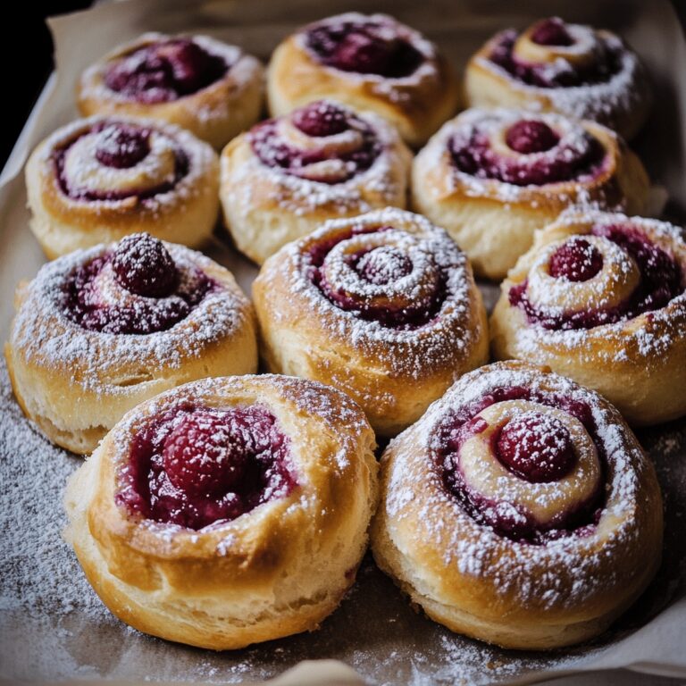 Raspberry Custard Buns Recipe