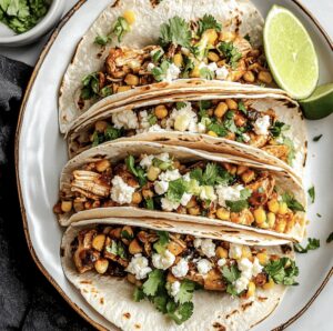 Barbecue Chicken Street Corn Tacos Recipe