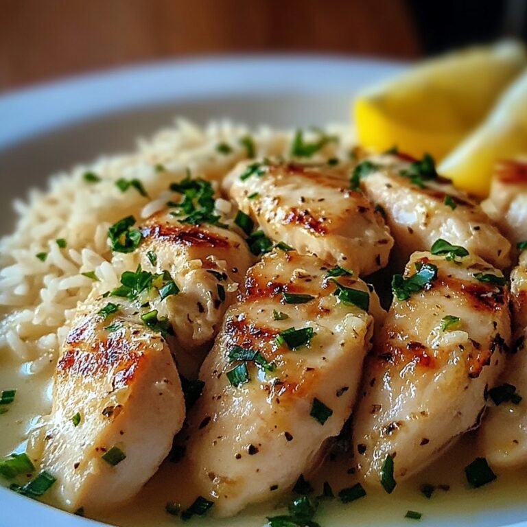 Succulent Chicken Scampi with Garlic Parmesan Rice Recipe