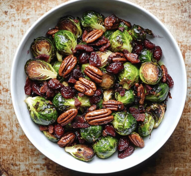 Brussels Sprouts With Bacon, Pecans, And Cranberries Recipe