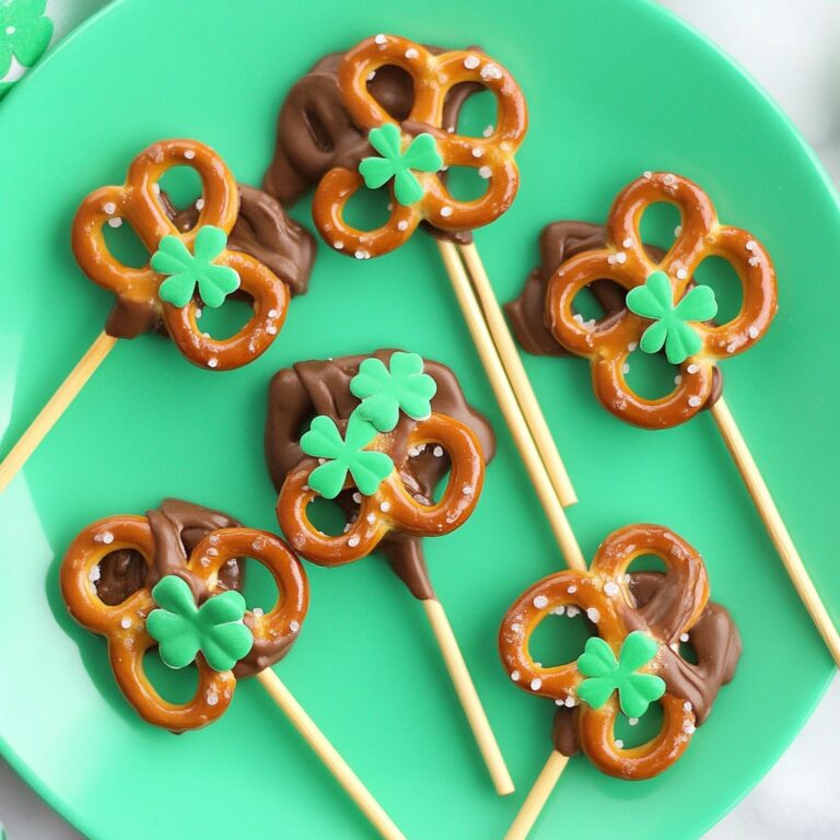 Festive Shamrock Pretzel Pops Recipe