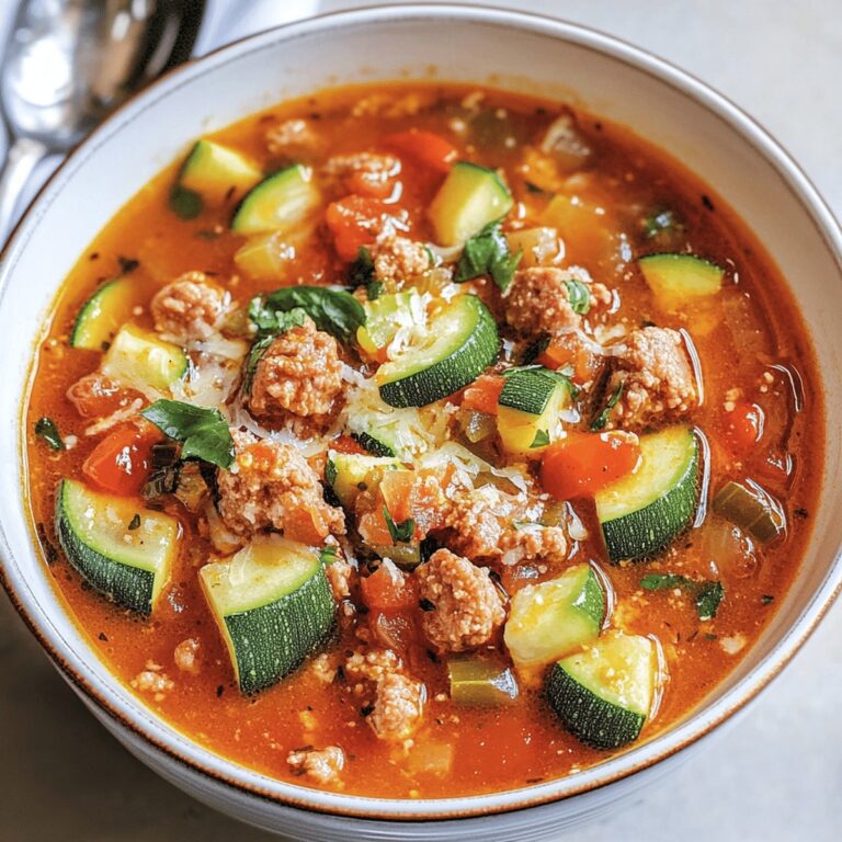 Zucchini Tomato Italian Sausage Soup Recipe