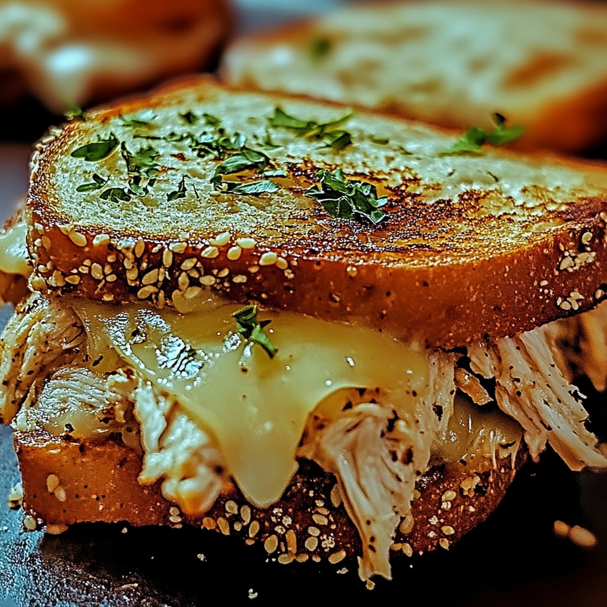 Crispy Chicken Garlic Bread Sandwich Recipe