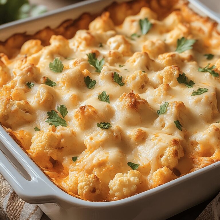 Creamy Buffalo Chicken Cauliflower Casserole Recipe