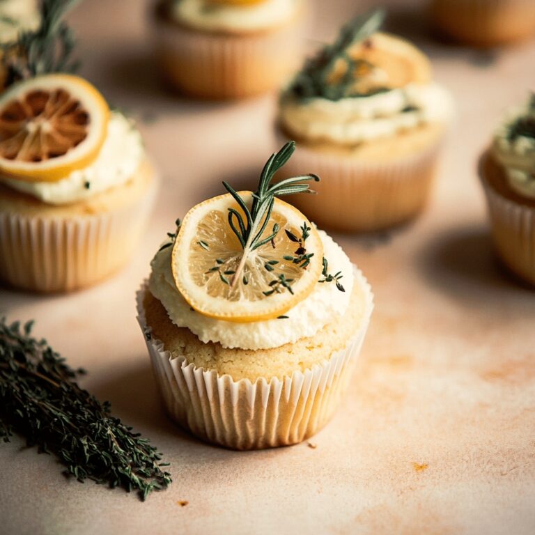 Lemon, Thyme, And Rosemary Cupcakes Recipe