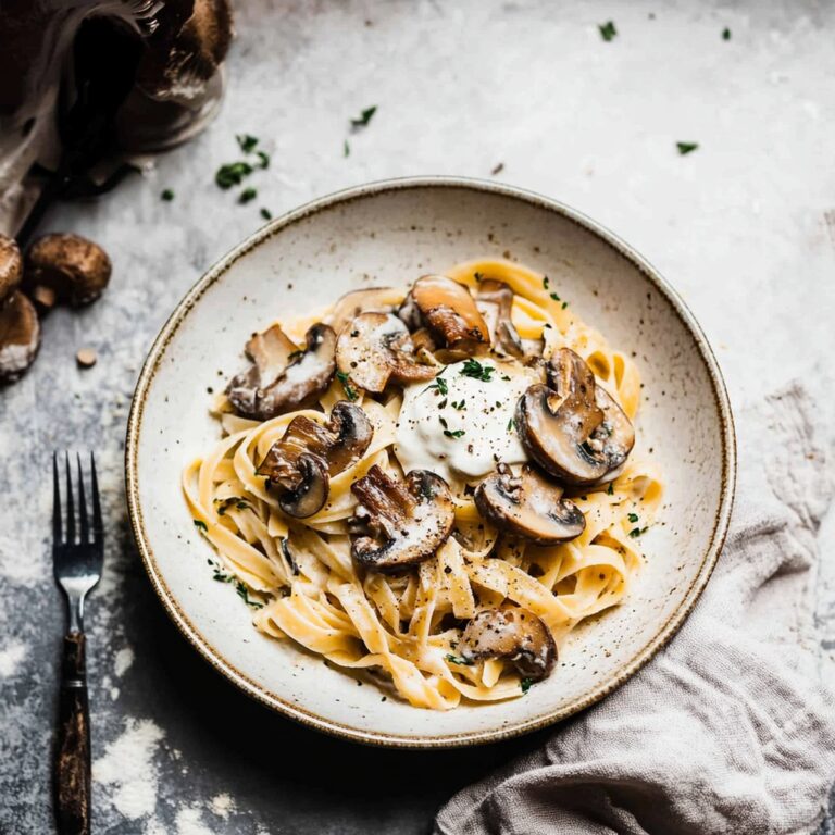 Silky Mushroom Tagliatelle Pasta Recipe