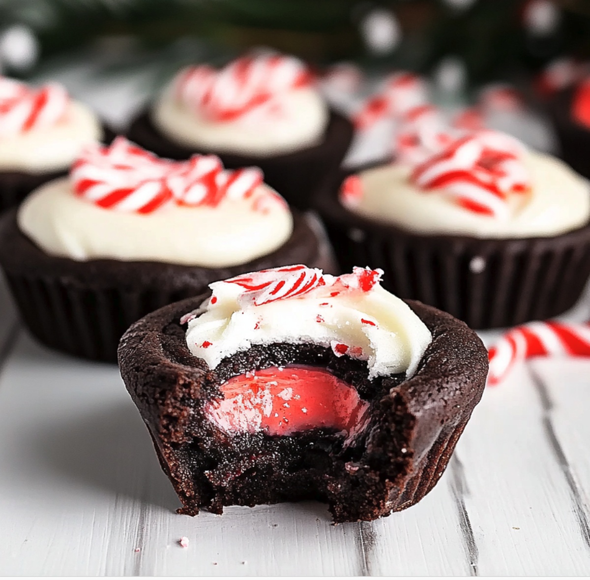 Festive Chocolate Peppermint Cookie Cups Recipe