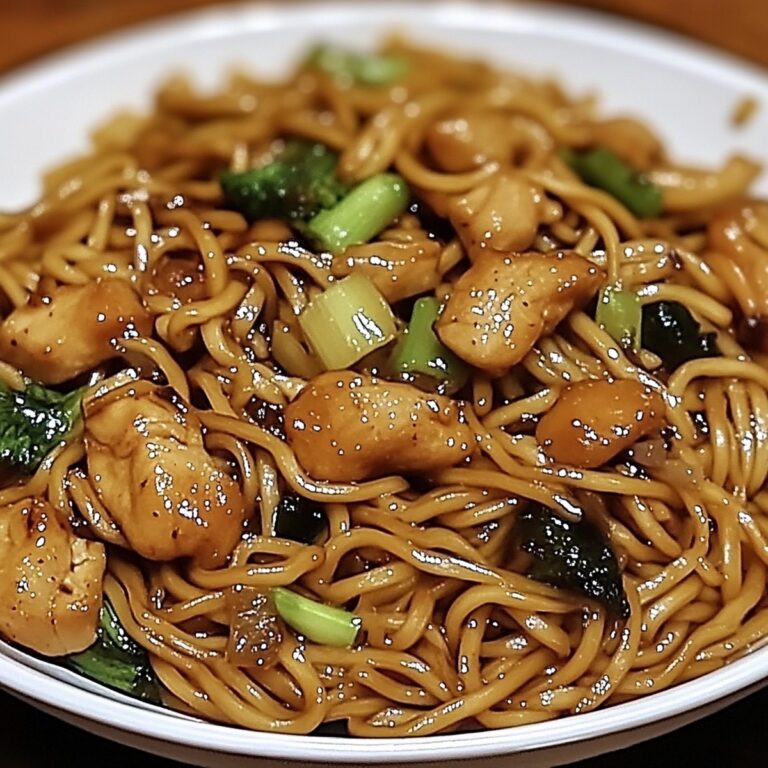 Sizzling Garlic Chicken Lo Mein Recipe