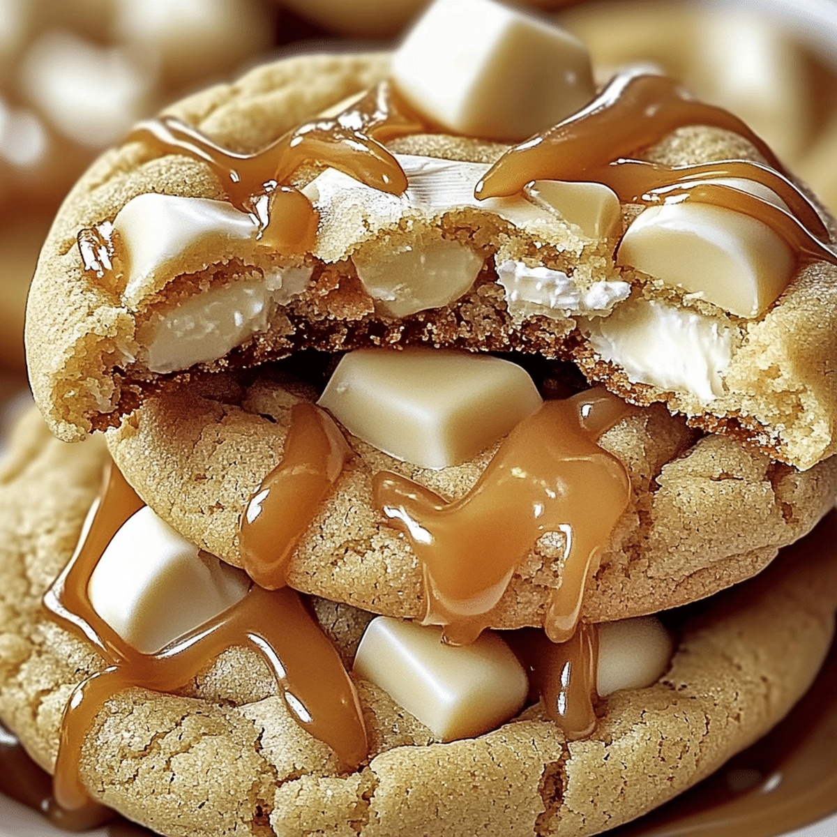 White Chocolate Caramel Chunk Cookies Recipe
