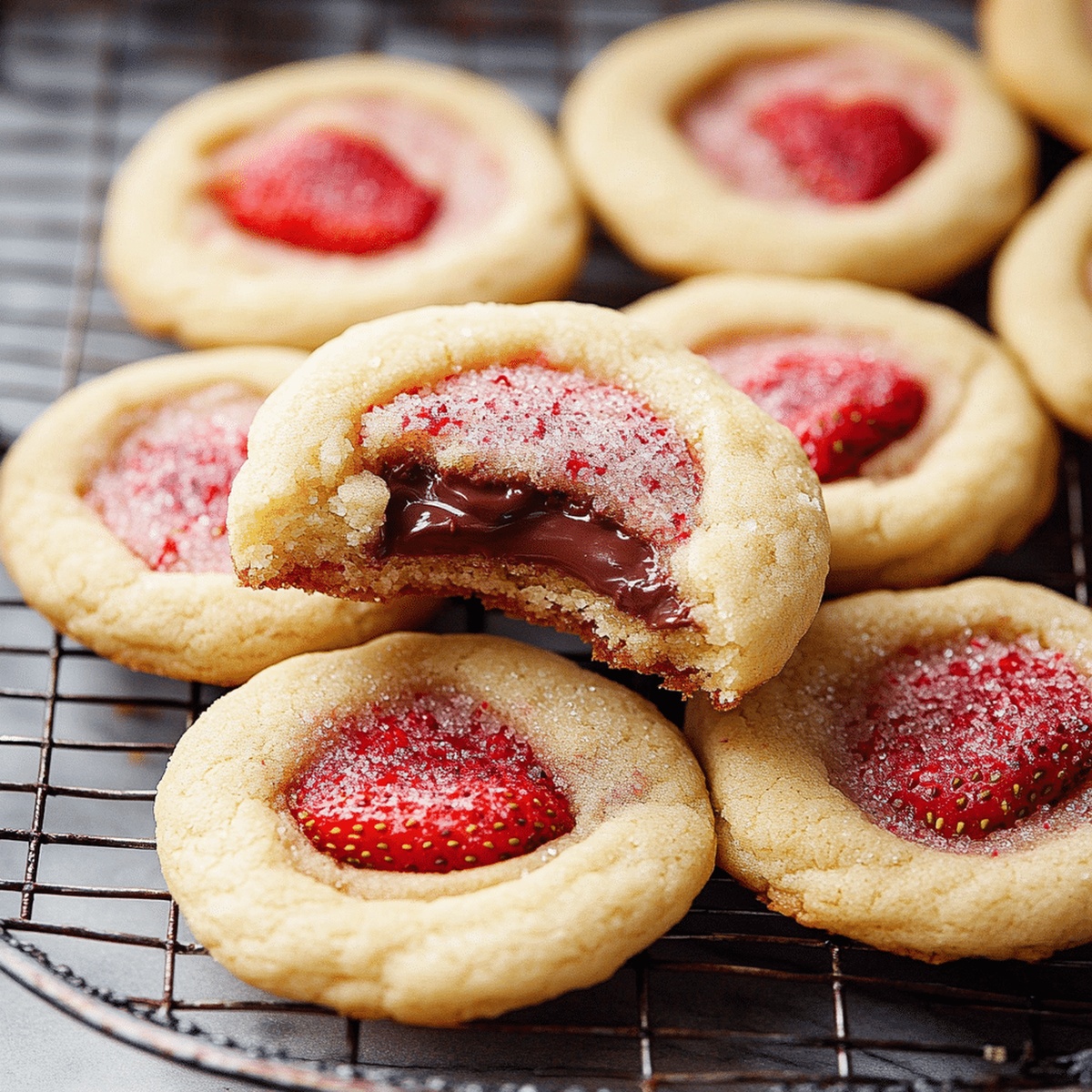 Chocolate-Stuffed Strawberry Sugar Cookies Recipe