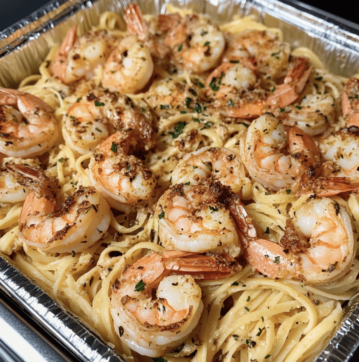 Copycat Cheesecake Factory Shrimp Scampi Linguine Recipe