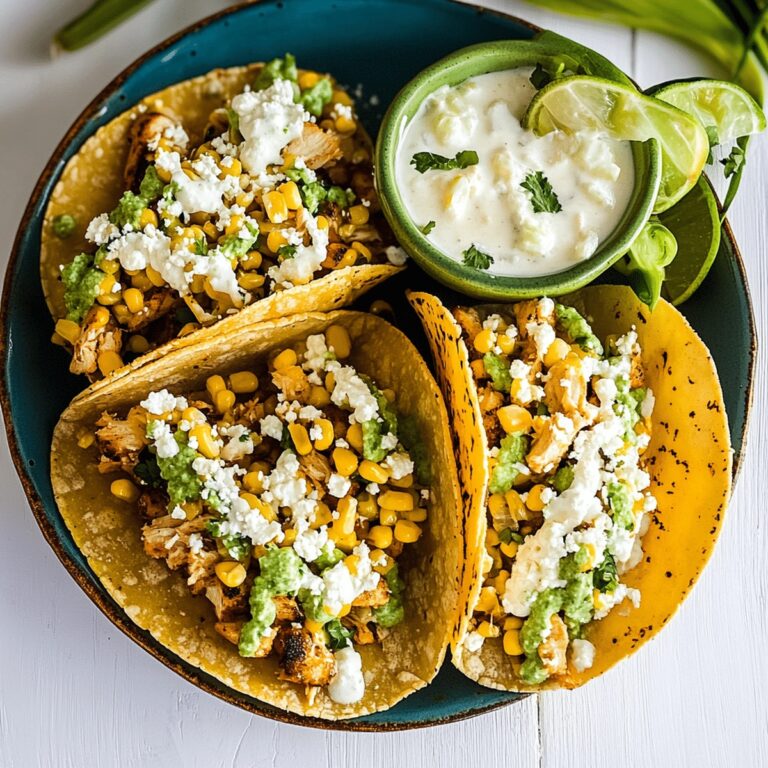 Mexican Street Corn Chicken Tacos Recipe