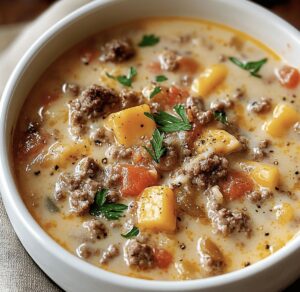 Easy Cheeseburger Soup Recipe
