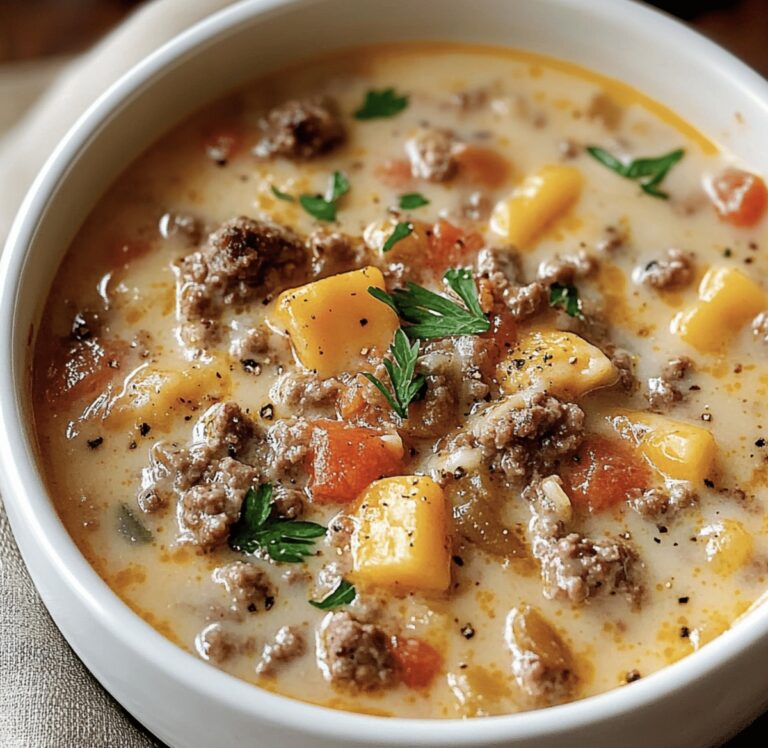 Easy Cheeseburger Soup Recipe