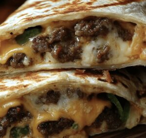 Grilled Cheeseburger Wraps Recipe