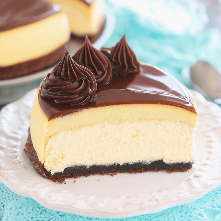 Classic Boston Cream Pie Cheesecake Recipe