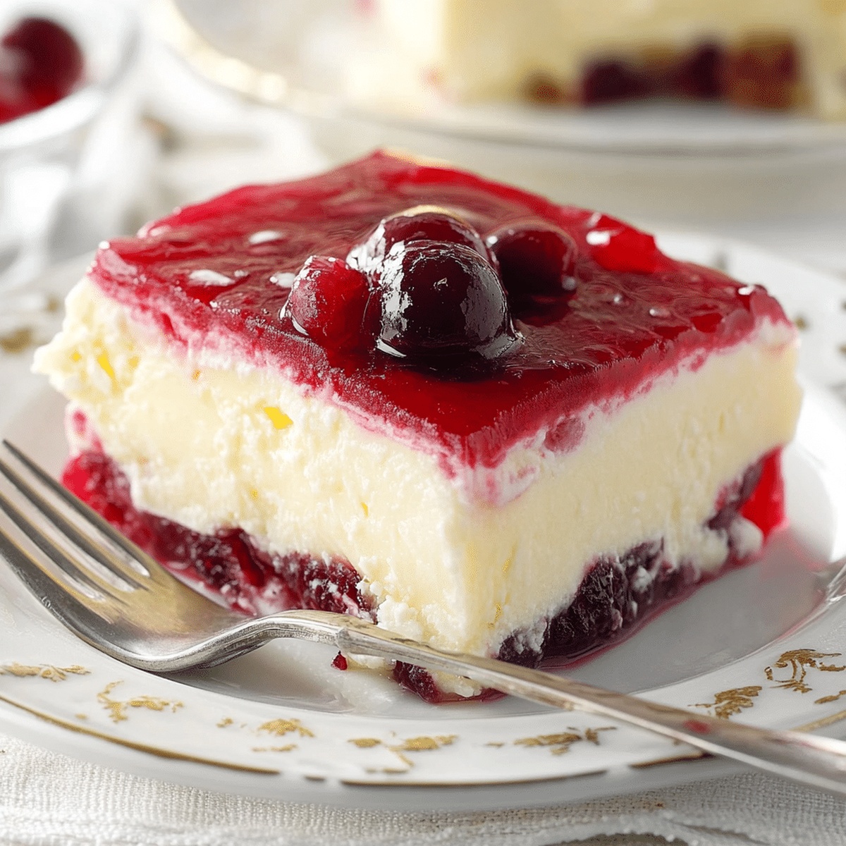 Layered Cranberry Gelatin Salad Recipe