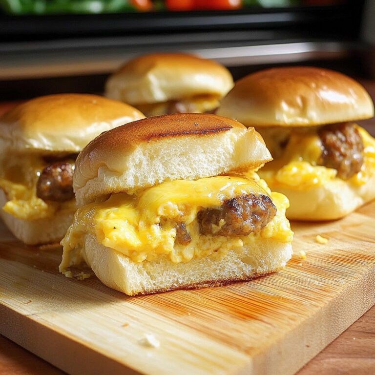Mouthwatering Sausage Egg Breakfast Sliders Recipe
