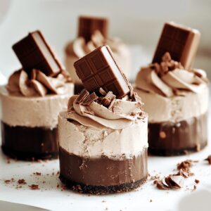 Mini No-Bake Kit Kat Cheesecakes Recipe