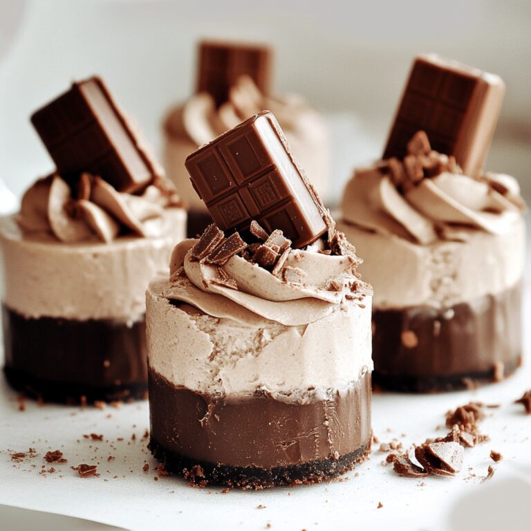 Mini No-Bake Kit Kat Cheesecakes Recipe