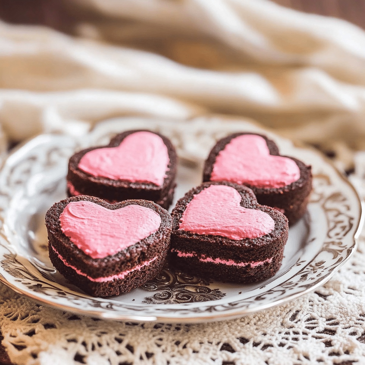 Mini Naked Chocolate Cake Hearts Recipe