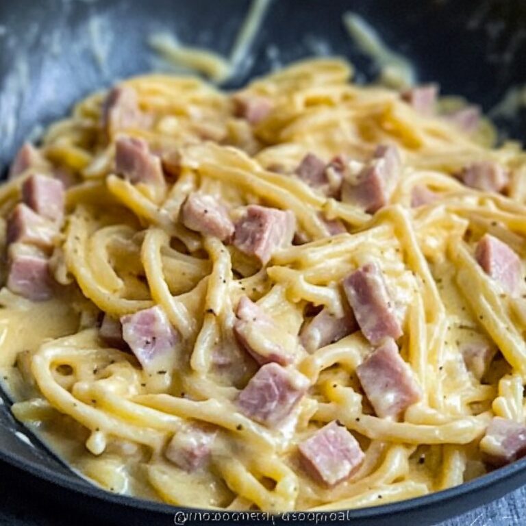 Cheesy Ham Pasta Delight Recipe