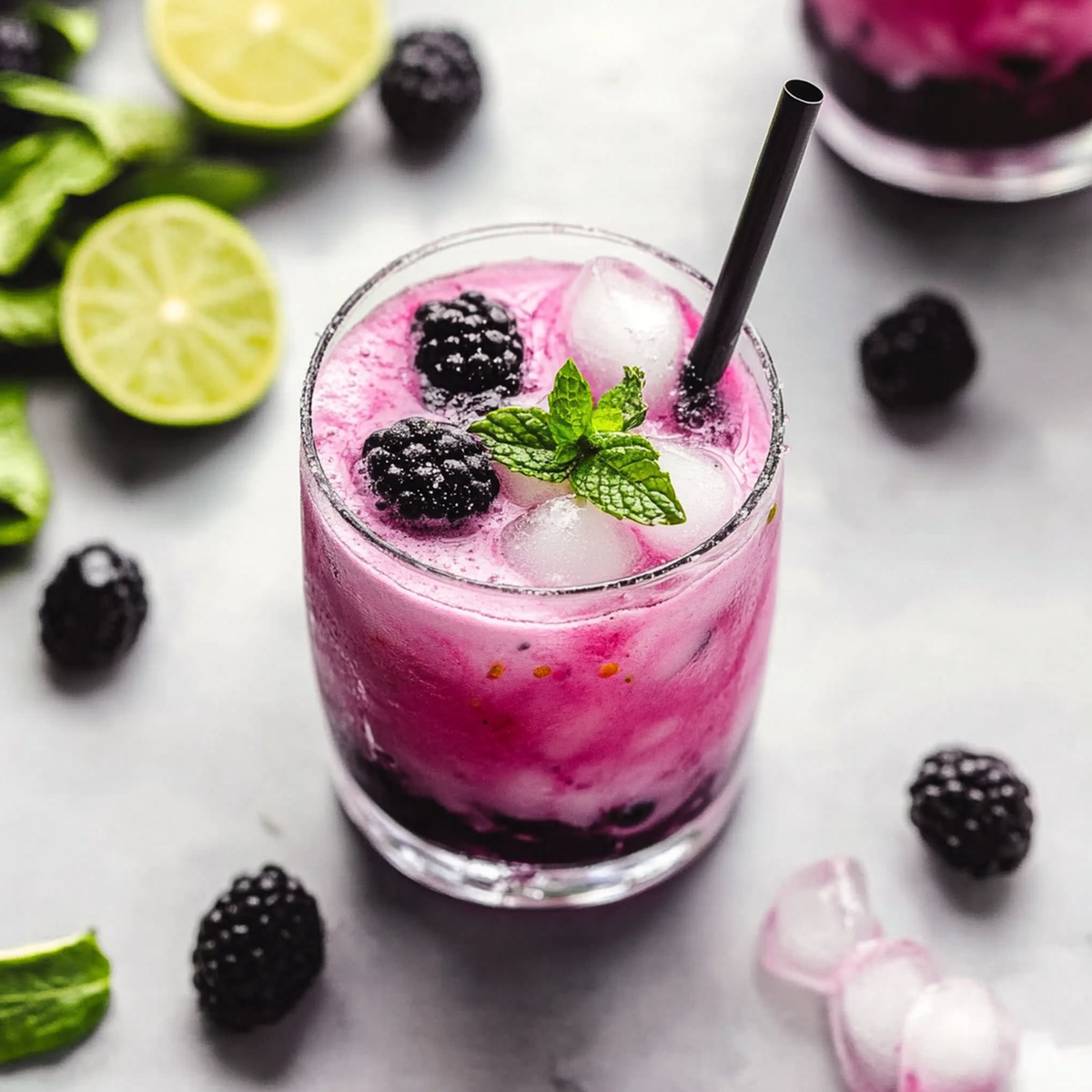 Tropical Coconut Blackberry Mojito Recipe
