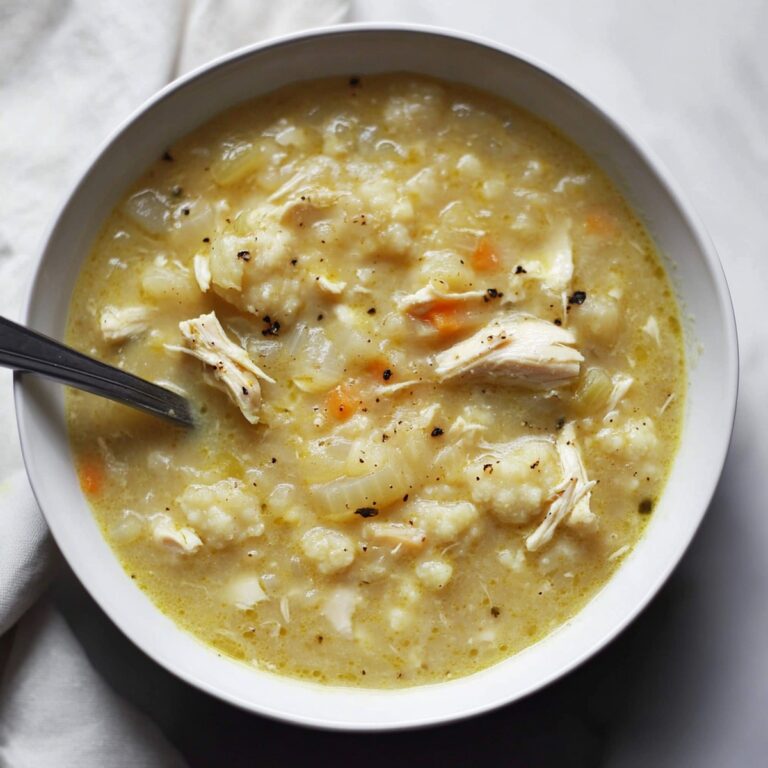 Healing Cauliflower Chicken Soup Recipe