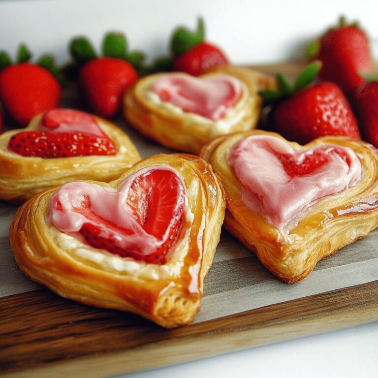 Strawberry Cream Cheese Heart Danishes Recipe