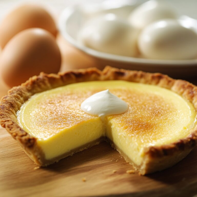 Silky Egg Custard Pie Recipe