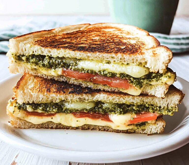 Crispy Pesto Grilled Cheese Recipe