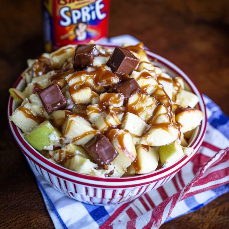 Scrumptious Snickers Caramel Apple Salad Recipe