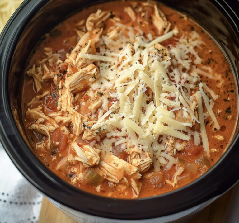 Hearty Crockpot Chicken Parmesan Soup Recipe