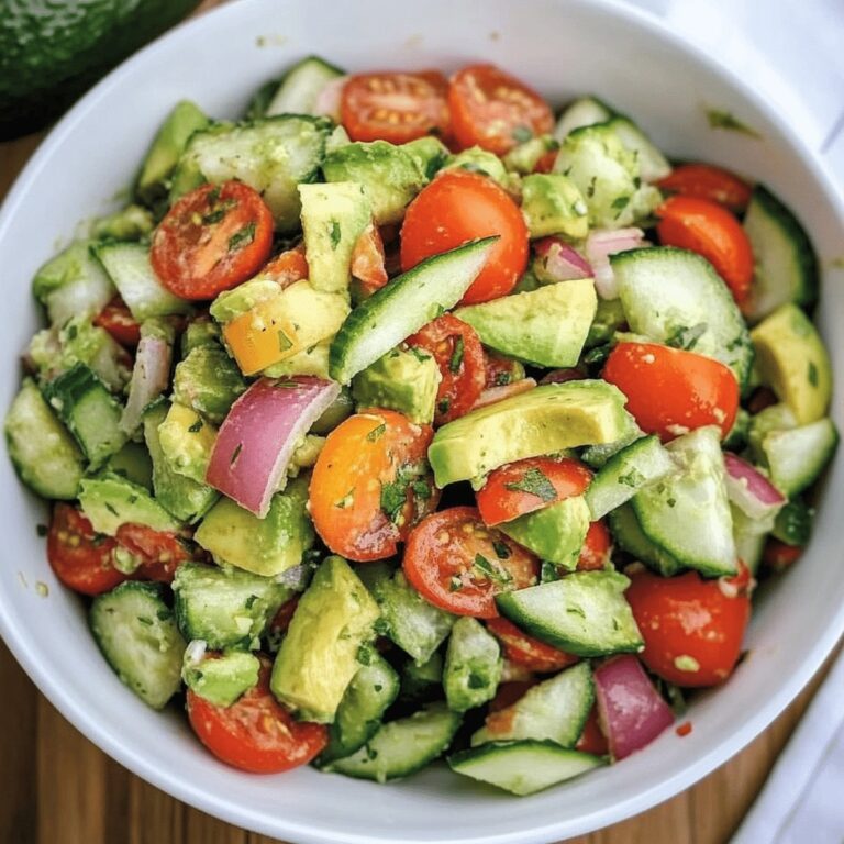 Cucumber Tomato Avocado Salad Recipe