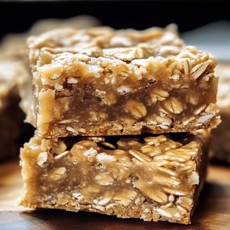 No Bake Peanut Butter Oatmeal Bars Recipe