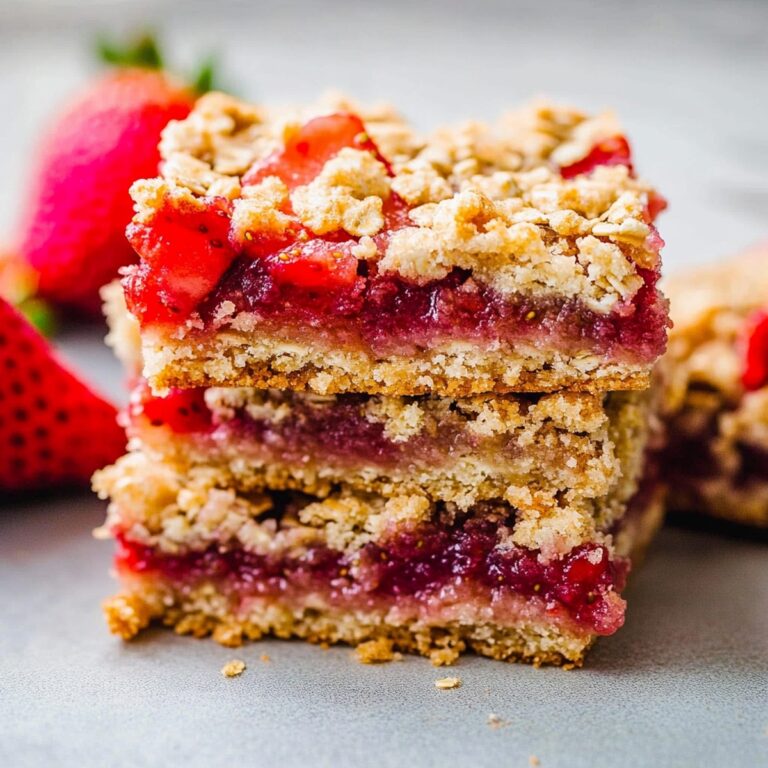 Heavenly Strawberry Oatmeal Crumble Bars Recipe