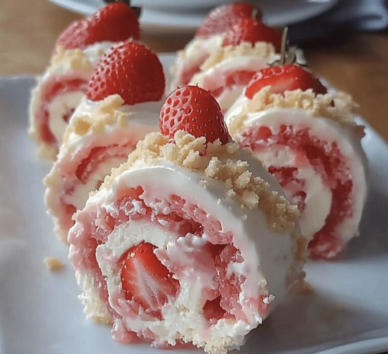 Sweet Strawberry Shortcake Cheesecake Rolls Recipe