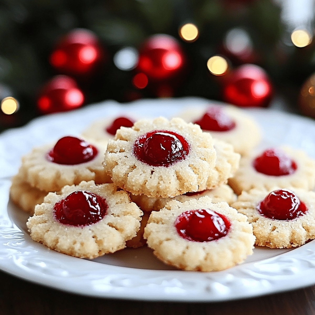 Christmas Cherry Shortbread Cookies Recipe