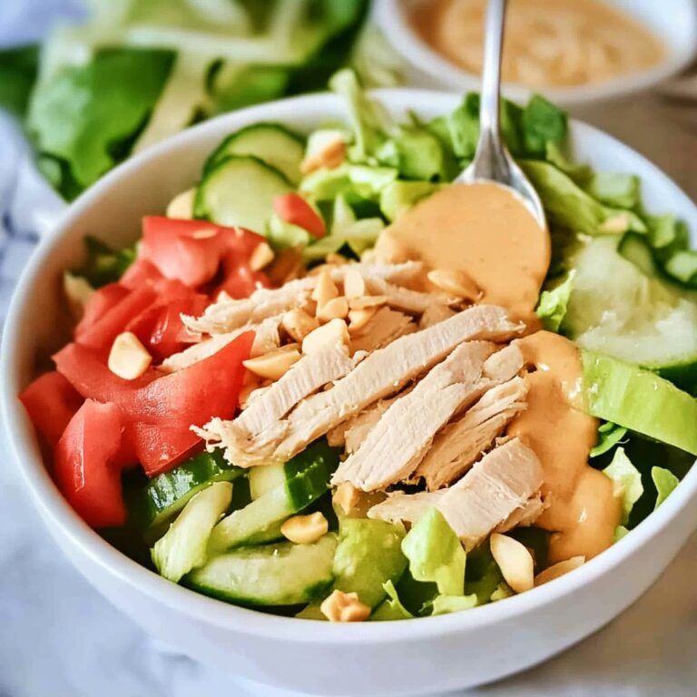 Vibrant Thai Chicken Salad with Peanut Dressing Recipe