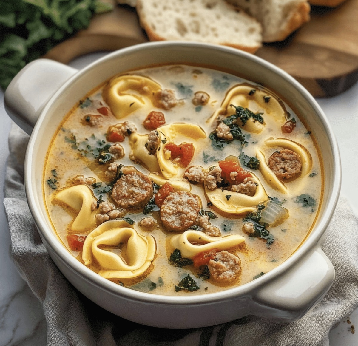 Spicy Sausage And Tortellini Soup Recipe
