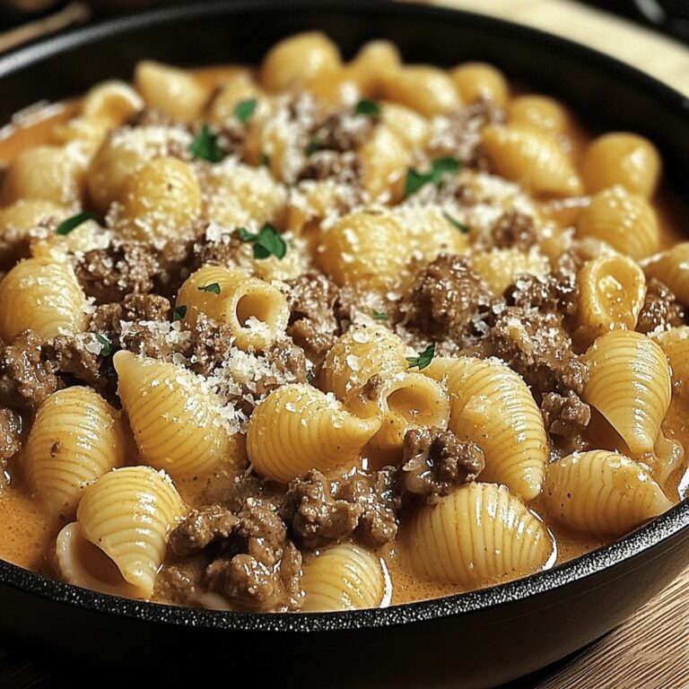 One-Pot Creamy Beef And Shells Recipe