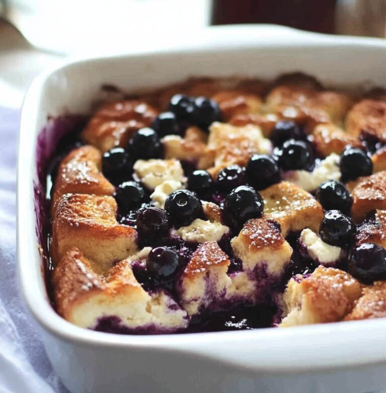 Dreamy Blueberry & Cream Cheese French Toast Casserole Recipe