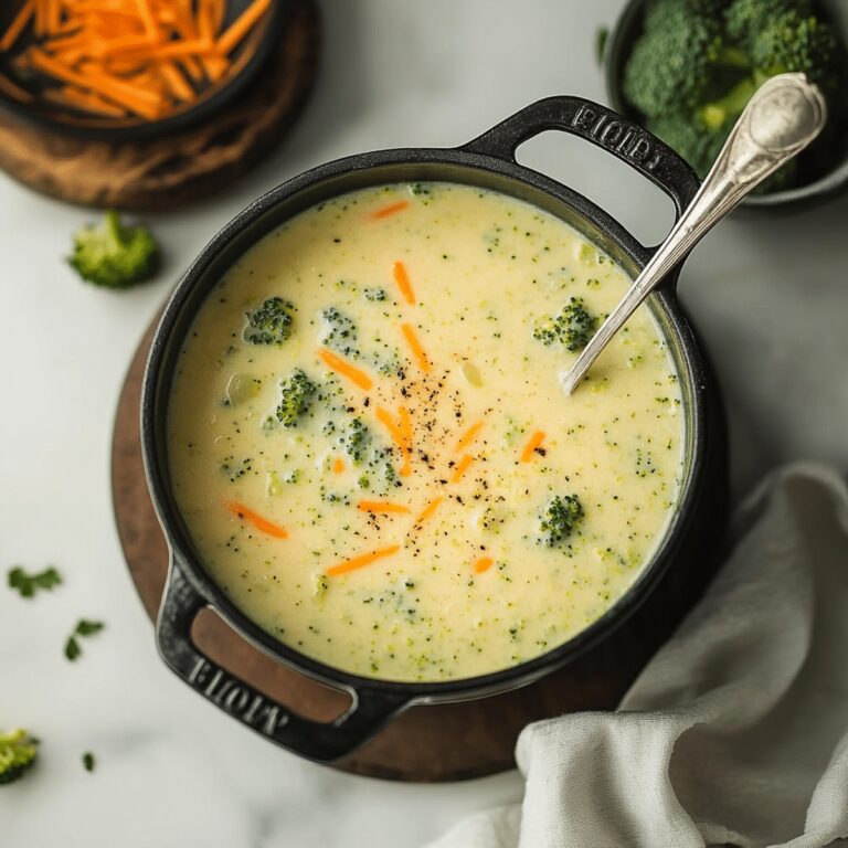 High Protein Broccoli Cheddar Soup Recipe