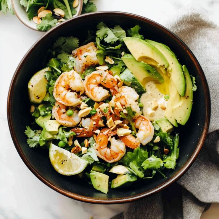 Vibrant Shrimp and Avocado Salad with Miso Dressing Recipe