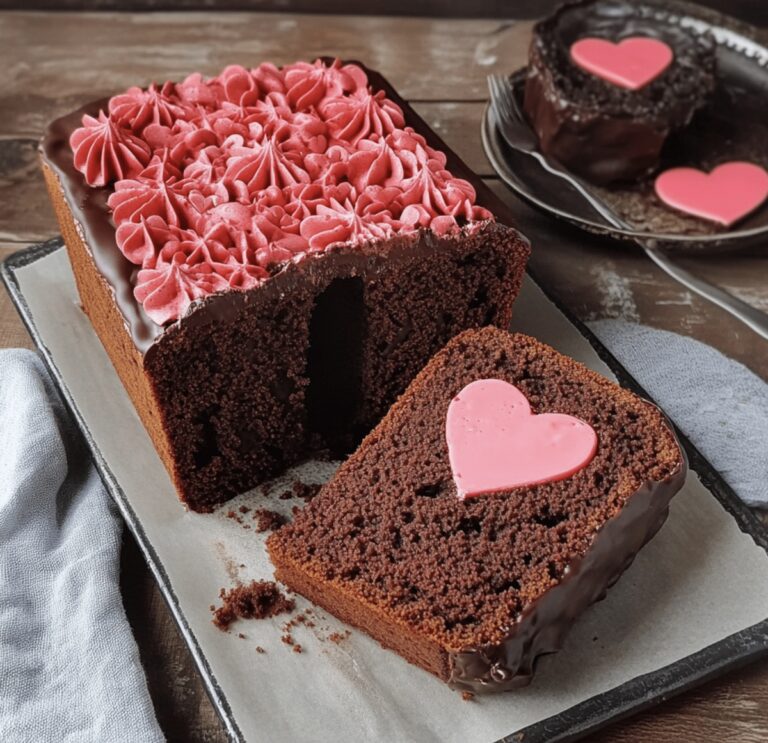 Hidden Heart Chocolate Loaf Cake Recipe