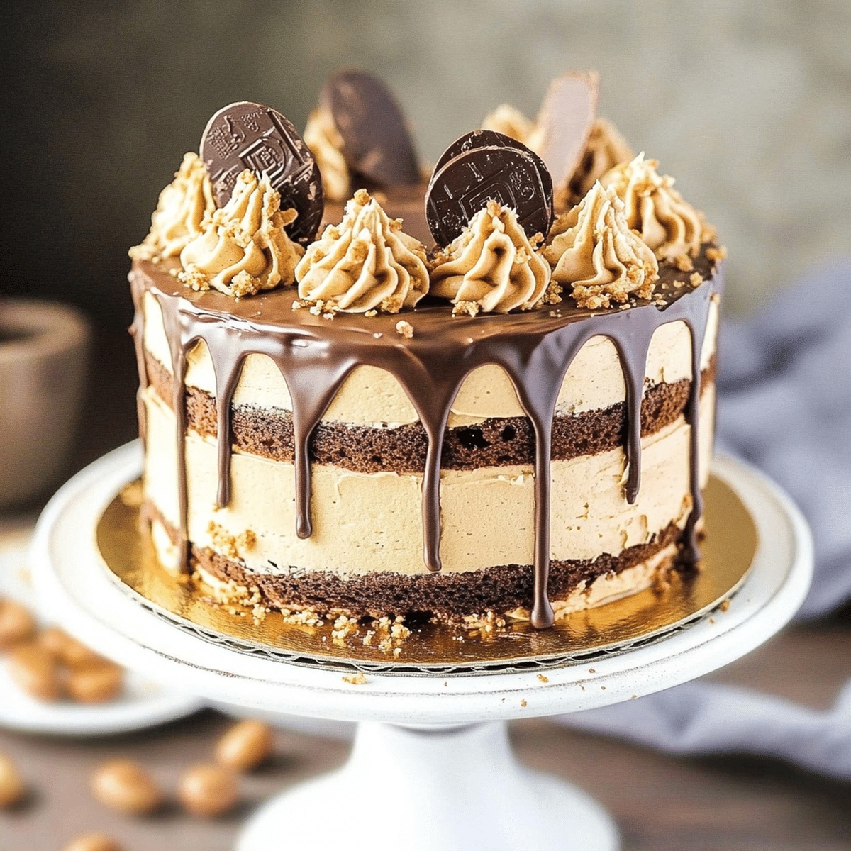 Peanut Butter Chocolate Layer Cake Recipe