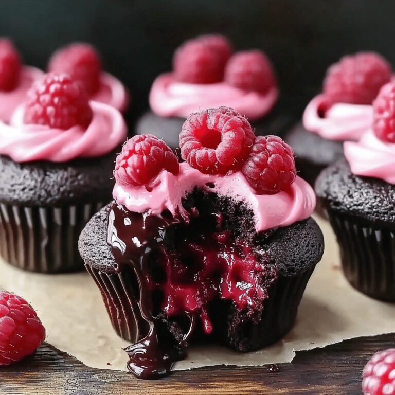 Raspberry Chocolate Lava Cupcakes Recipe