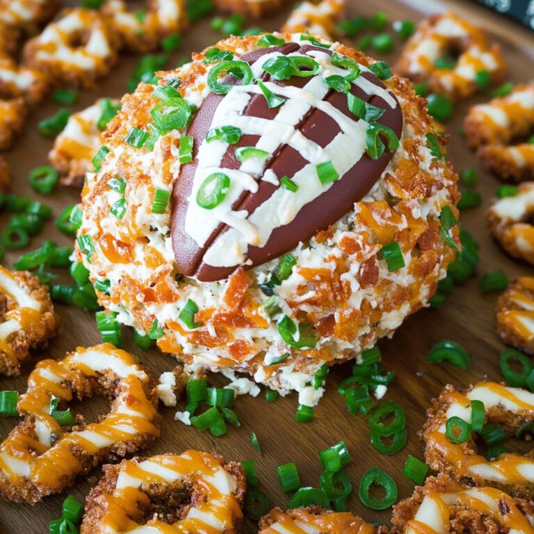 Jalapeno Popper Football Cheese Ball Recipe
