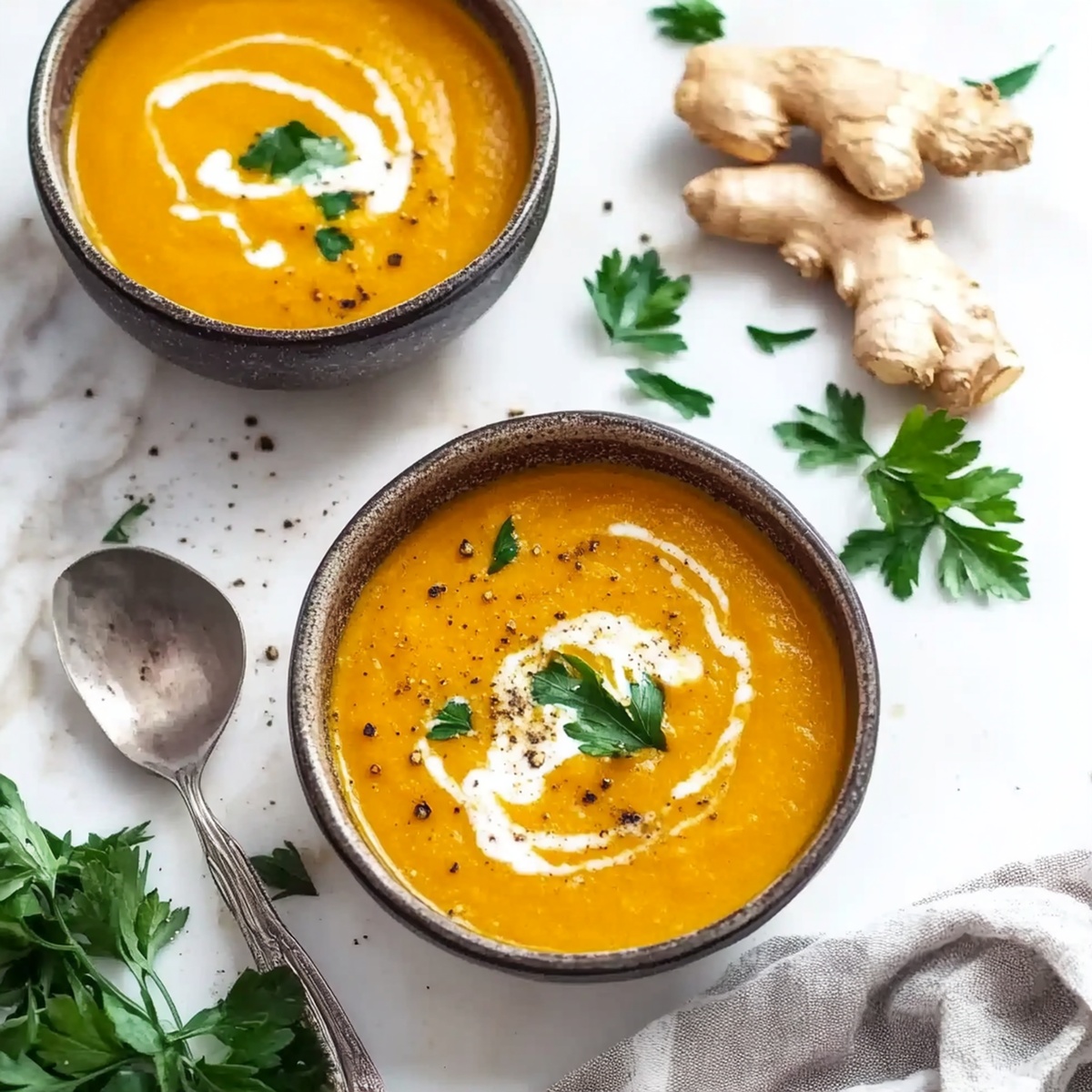 Anti-Inflammatory Ginger & Turmeric Carrot Soup Recipe