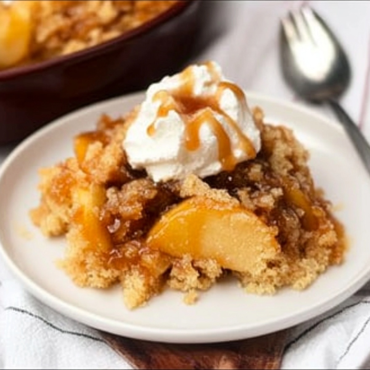Gooey Caramel Apple Dump Cake Recipe